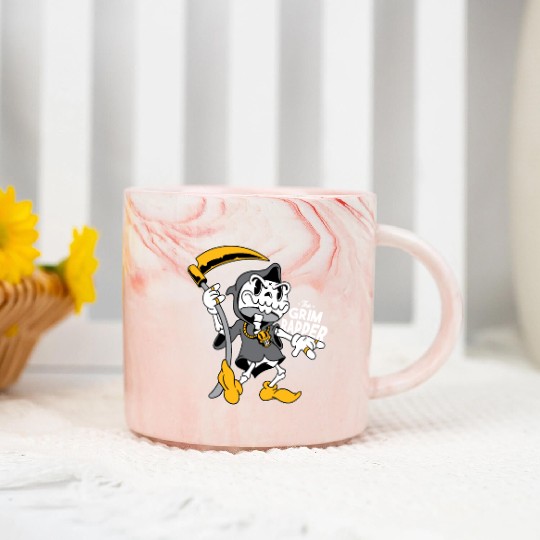 The grim reaper Marble Mugs funny the grim rapper