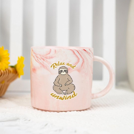 Sloth Animal Marble Mugs