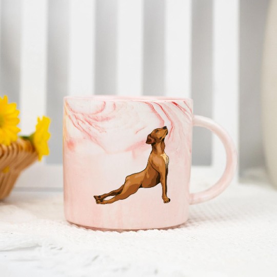 Portrait from a Lovely Rhodesian Ridgeback Marble Mugs