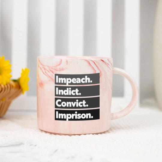 Trump Impeach, Anti Trump Protest Marble Mugs