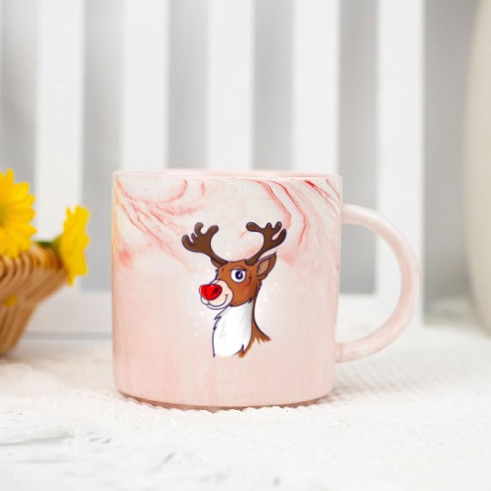 Rudolph The Red Nosed Reindeer Marble Mugs