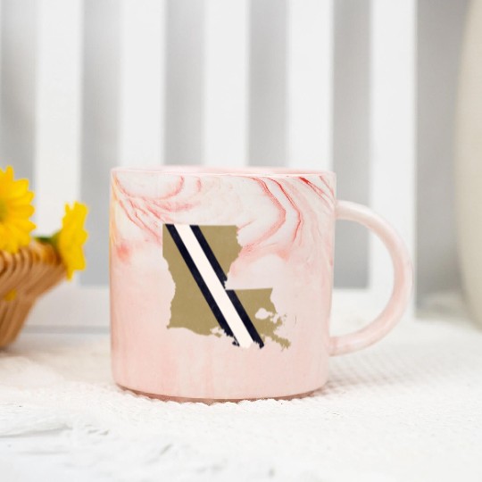 new orleans louisiana helmet stripe Marble Mugs