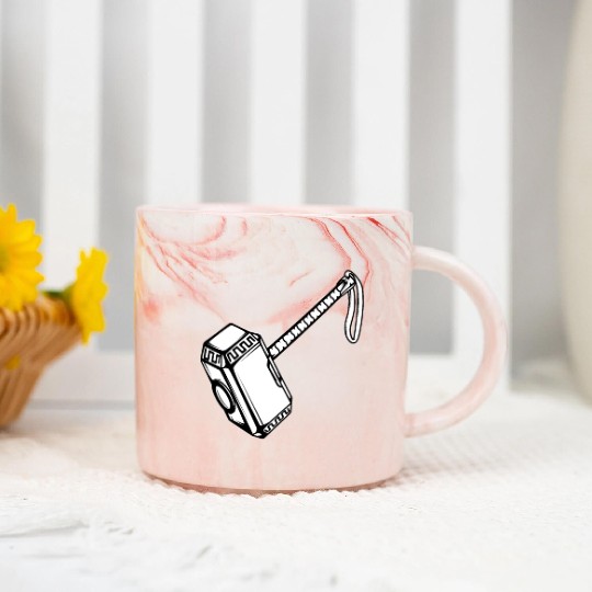 Hammer Thor myth fable god greek gift Marble Mugs