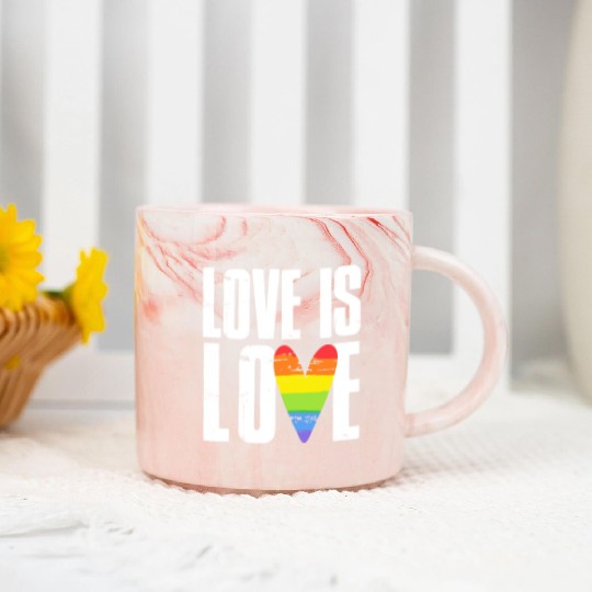 Love Is Love - white Marble Mugs