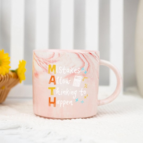 Math Teacher Marble Mugs