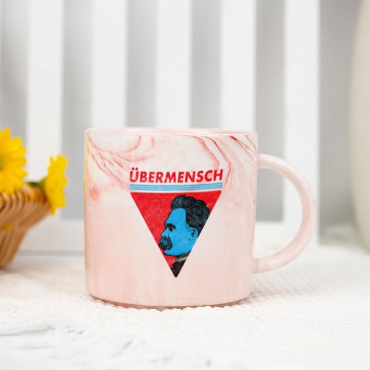 Vintage Übermensch Nietzsche Philosophy Nihilism Marble Mugs