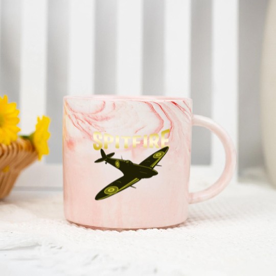 Spitfire UK Mk.1 RAF British WWII Fighter Royal Marble Mugs