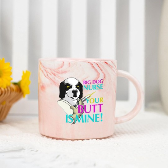 BIG DOG NURSE Marble Mugs