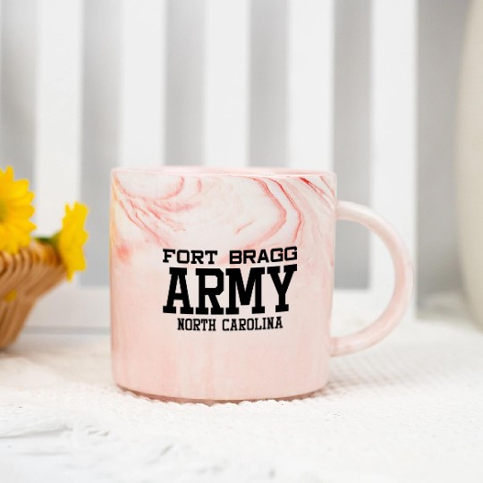 US Army Fort Bragg North Carolina Military Center Marble Mugs