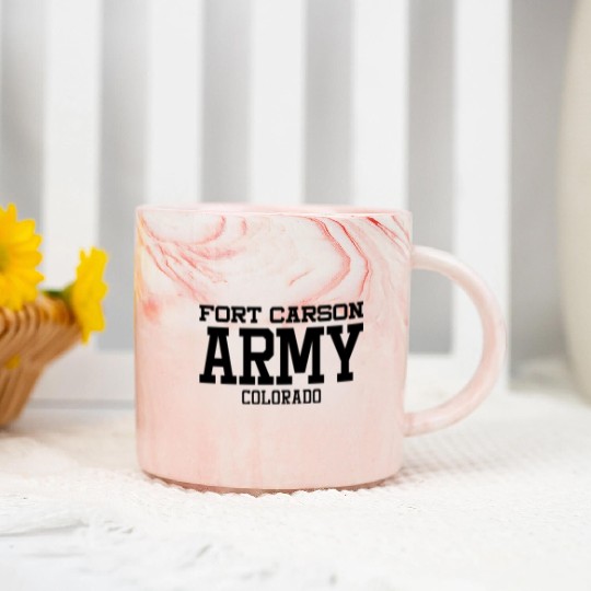 US Army Fort Carson Colorado Military Center Marble Mugs