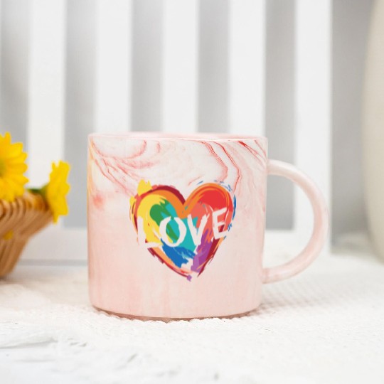 love heart Marble Mugs