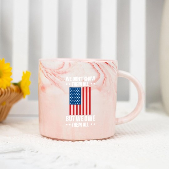 Memorial Day Veterans Day USA U.S. Army America Mi Marble Mugs