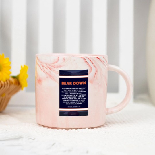 Bear Down Lyrics Poster Marble Mugs