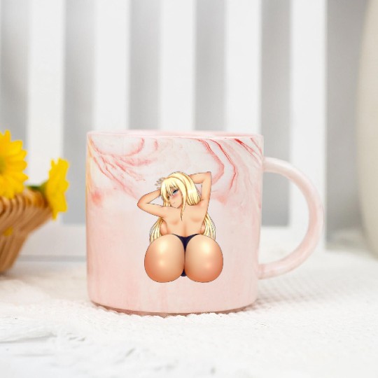 hen Manga Anime Waifu japanese sexy Girl Ahegao Marble Mugs
