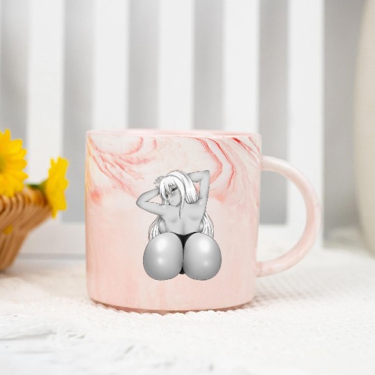 hen Manga Anime Waifu japanese sexy Girl Ahegao Marble Mugs