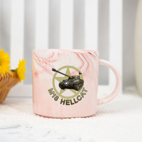 M18 Hellcat WW2 American Tank Destroyer Marble Mugs