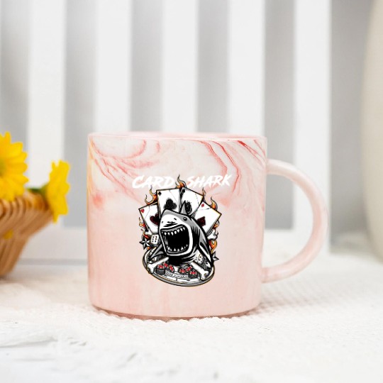 Vintage Card Shark Poker Player - Awesome Gift Marble Mugs