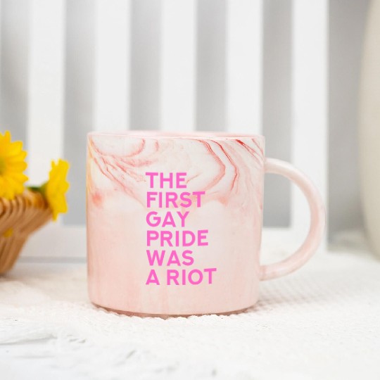 The first gay pride was a riot - Gay Pride LGBT Marble Mugs
