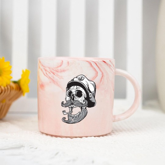 Sailor Skull Marble Mugs