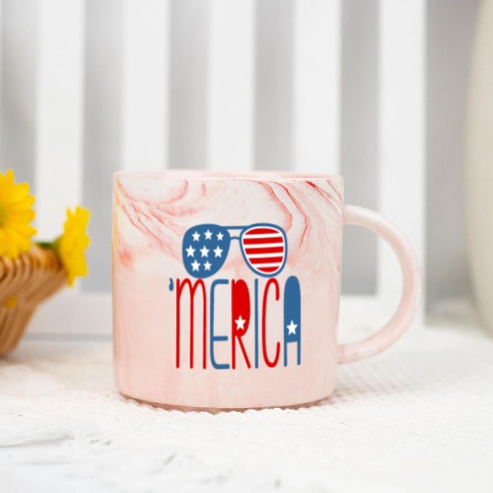 merica Marble Mugs