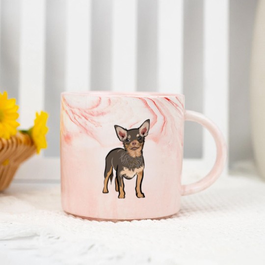 Brown chihuahua dog | chihuahua dog lover Marble Mugs
