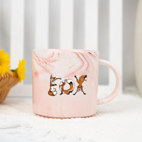 YOGA Foxes Marble Mugs