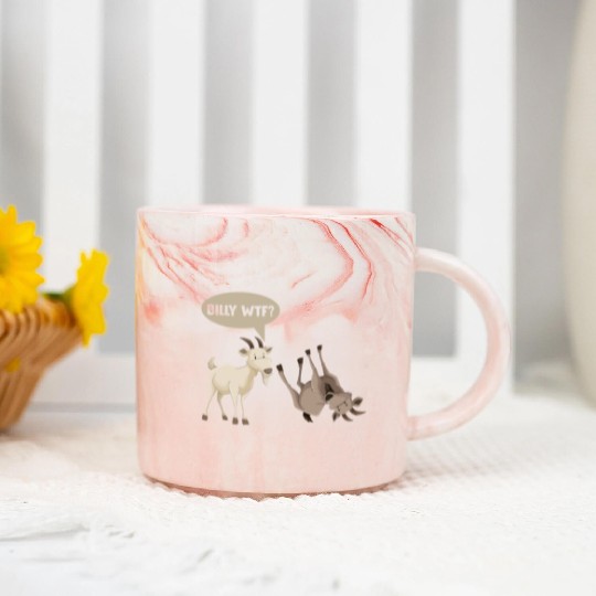 Funny Fainting Goat Hilarious Mountain Animal Marble Mugs