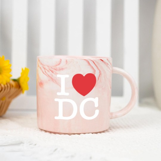 I Heart Dc Love District Of Columbia Marble Mugs Marble Mugs S