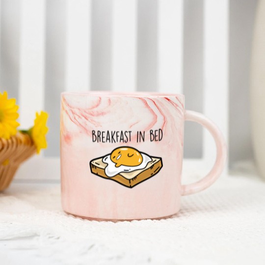 Fried egg toast - Breakfast in bed Marble Mugs