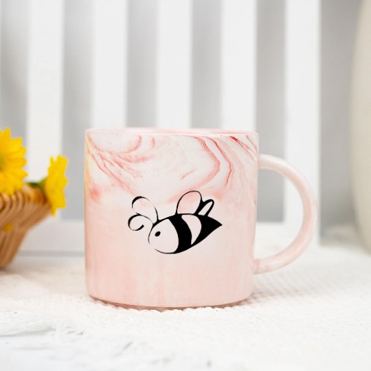 Bumble Bee Marble Mugs