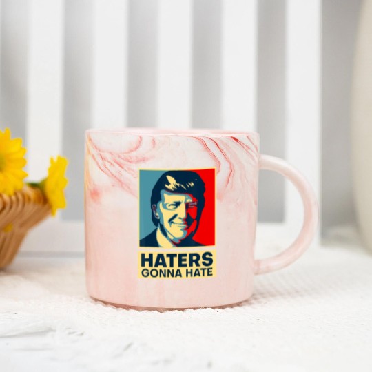 Funny Haters Gonna Hate President Donald Trump Marble Mugs