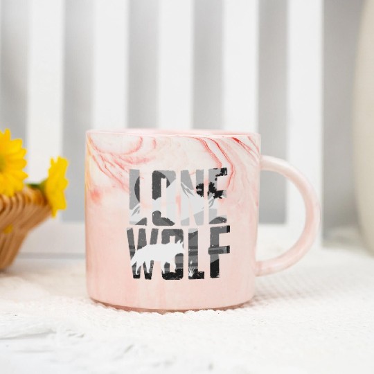 Lone Wolf Gift Marble Mugs