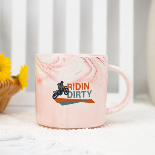 Dirt Bike MX Motocross Supercross Marble Mugs