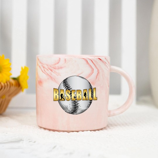 Baseball Catcher Softball Baseball Bat Sports Gift Marble Mugs