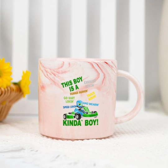 Go Kart Racing Boy Gift - Kart Motor Karting Racer Marble Mugs