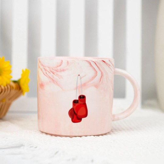 Retro Vintage Boxing Gloves Boxer Boxing Club Usa Marble Mugs