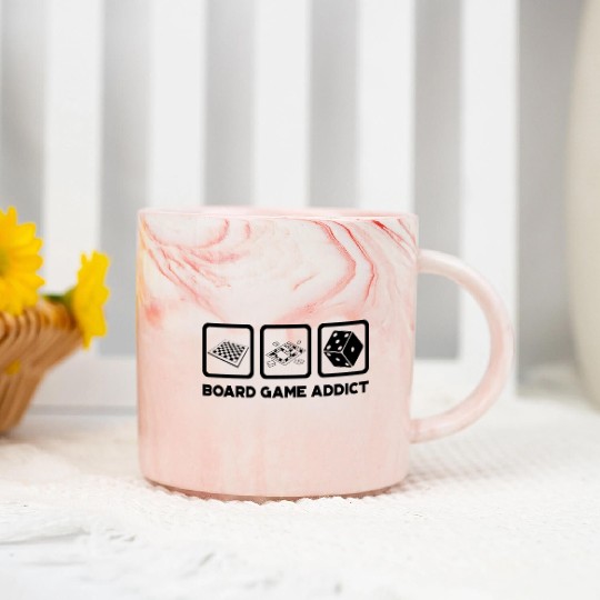 Board Game Addict Gaming Marble Mugs
