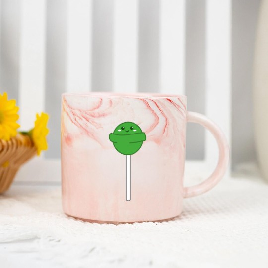 Cute Green Lollipop Marble Mugs