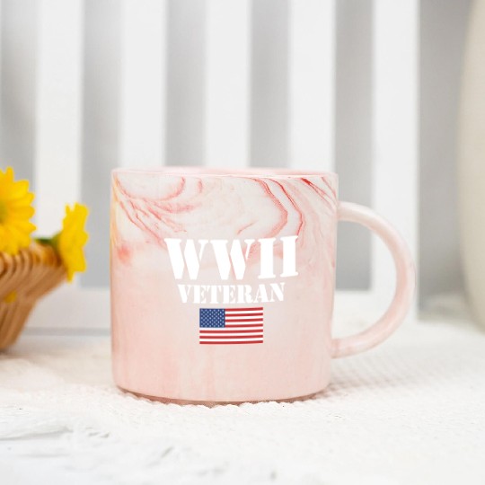American Patriot Wwii Veteran Military World War 2 Marble Mugs