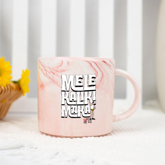 Mele Kalikimaka Cousin Eddie at the Swimming Pool Marble Mugs