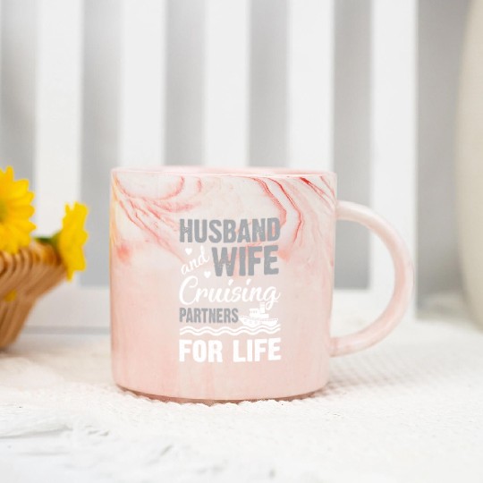 Cruising Partner Couple Cruise Ship Husband Wife Marble Mugs