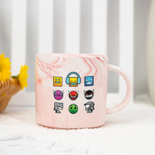 geometry dash insane Marble Mugs