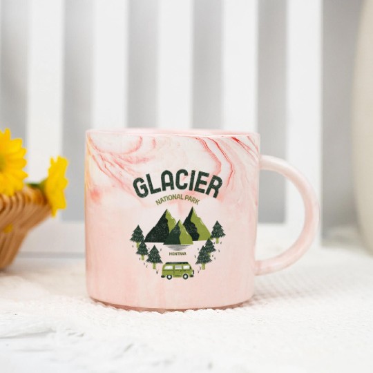 Glacier National Park Montana Travel Marble Mugs