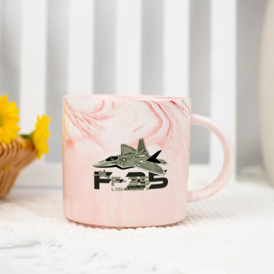 F-35 Lightning fighter jet Marble Mugs