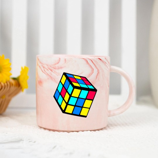 90s 80 Trendy Nostalgia Cube Marble Mugs