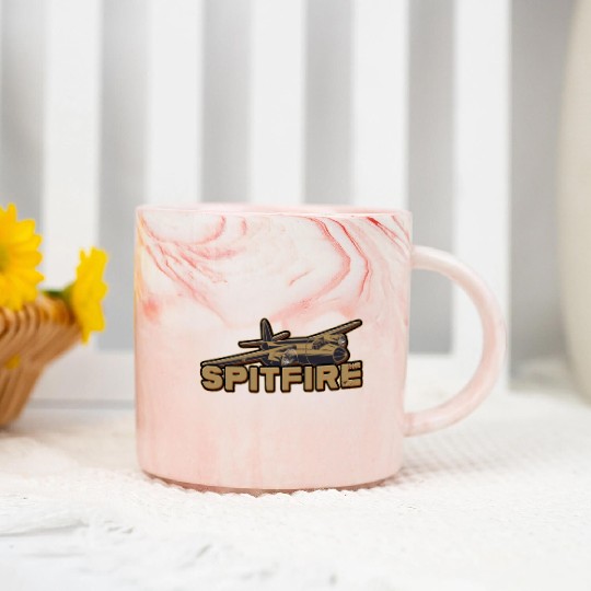 SPITFIRE SUPERMARINE WW2 FIGHTER PLANE Gift Marble Mugs