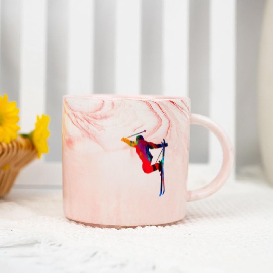 Skiing - Performance Sports colorful Ski Outfit Marble Mugs