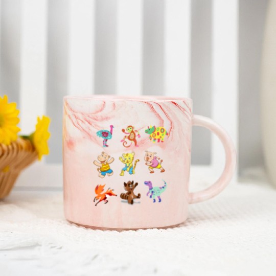cute Animal Crossing Characters Marble Mugs