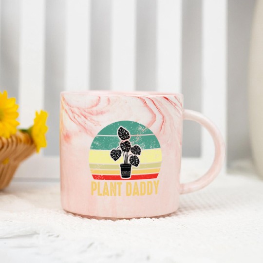 Plant Daddy Funny Gardening Houseplants Marble Mugs
