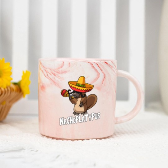 Nachoplatypus Cinco De Mayo Platypus Gifts Fiesta Marble Mugs